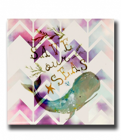 กระเบื้องพิมพ์รูป Save our seas Tiles